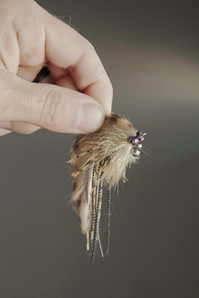 Dive Bomber Critter hand-tied fly pattern